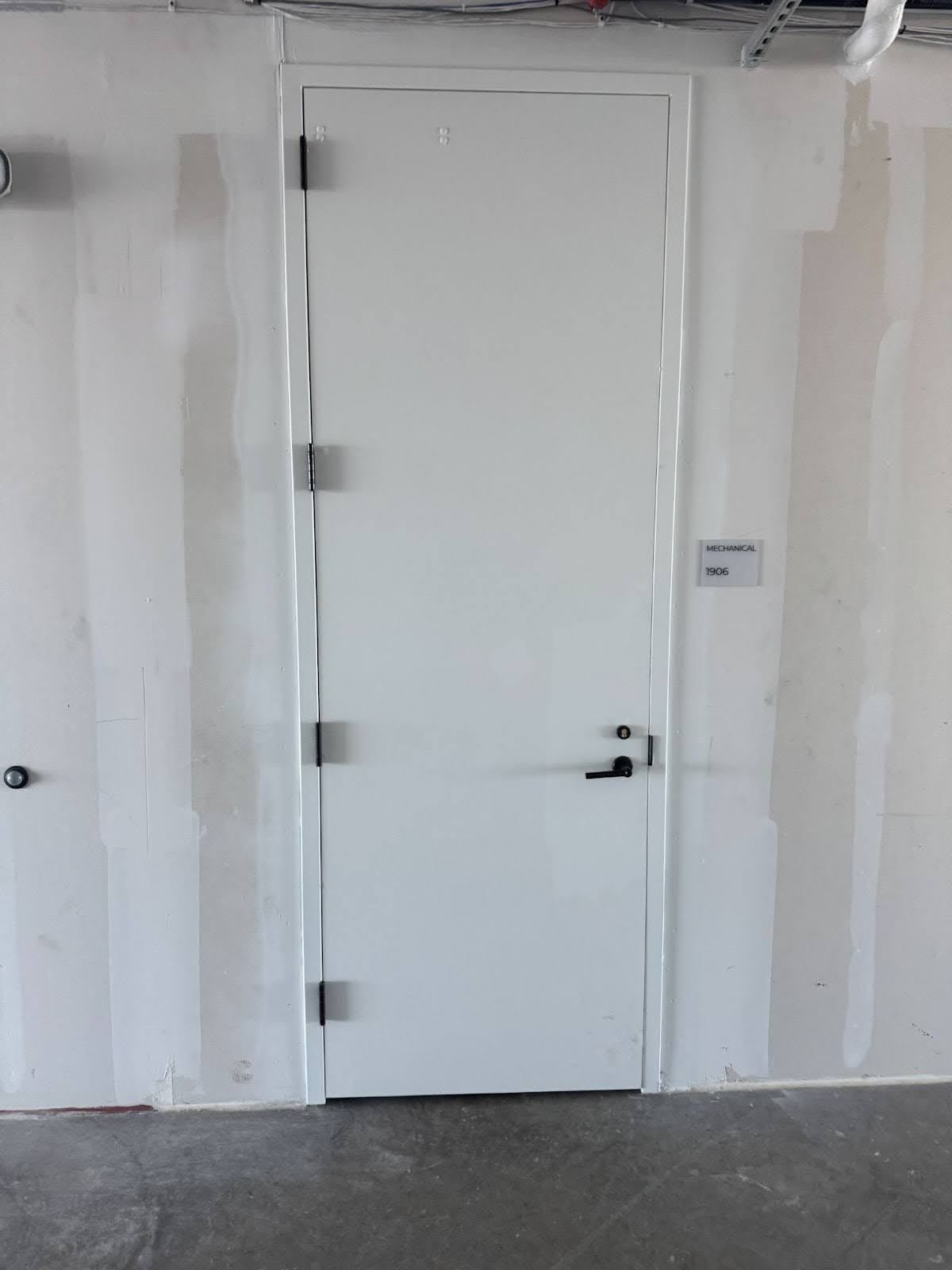 Fire rated painted wood door